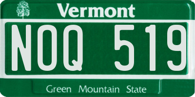 VT license plate NOQ519