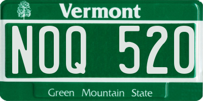 VT license plate NOQ520
