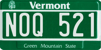 VT license plate NOQ521