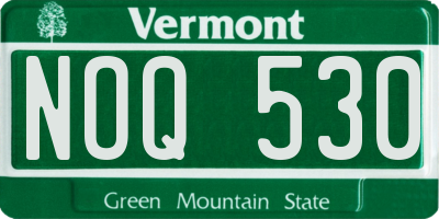 VT license plate NOQ530