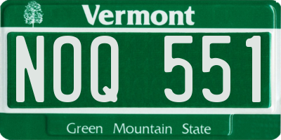 VT license plate NOQ551