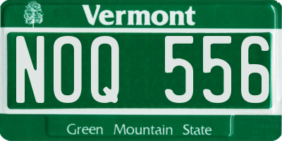 VT license plate NOQ556