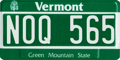 VT license plate NOQ565