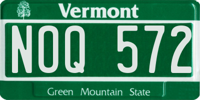VT license plate NOQ572