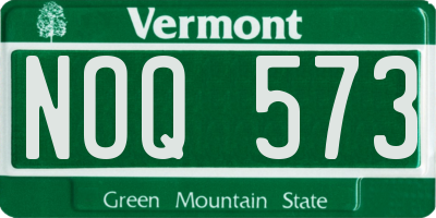 VT license plate NOQ573