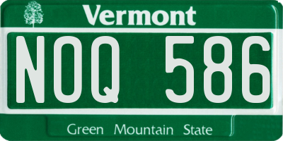VT license plate NOQ586