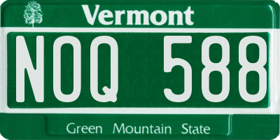 VT license plate NOQ588