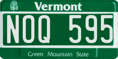 VT license plate NOQ595