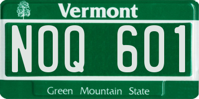 VT license plate NOQ601