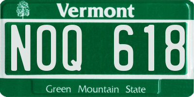 VT license plate NOQ618