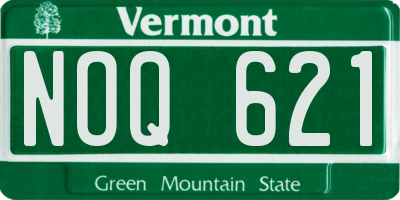 VT license plate NOQ621
