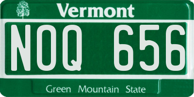VT license plate NOQ656