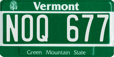VT license plate NOQ677