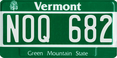 VT license plate NOQ682
