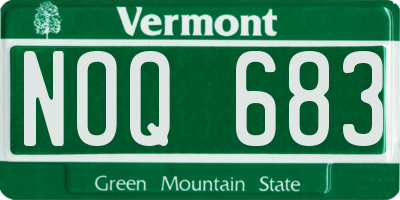 VT license plate NOQ683