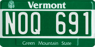 VT license plate NOQ691