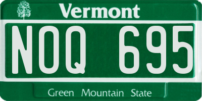 VT license plate NOQ695