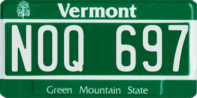 VT license plate NOQ697