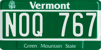 VT license plate NOQ767