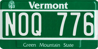 VT license plate NOQ776
