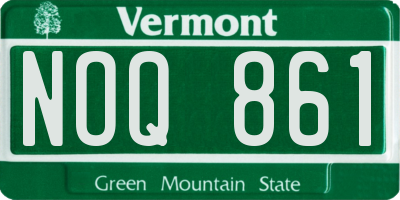 VT license plate NOQ861