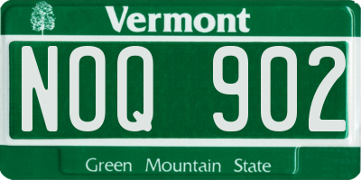 VT license plate NOQ902