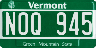 VT license plate NOQ945