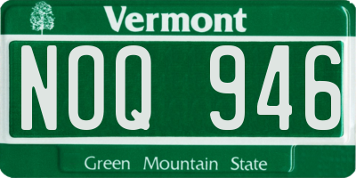 VT license plate NOQ946