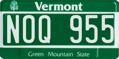 VT license plate NOQ955