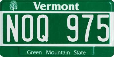 VT license plate NOQ975