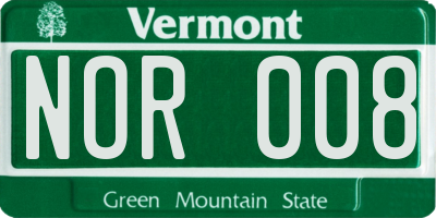 VT license plate NOR008