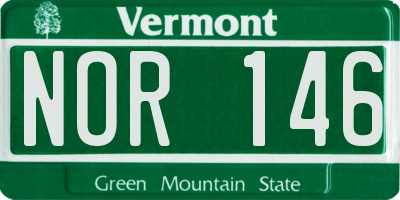 VT license plate NOR146