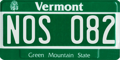 VT license plate NOS082