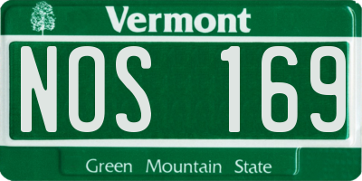 VT license plate NOS169