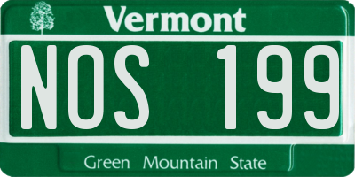 VT license plate NOS199