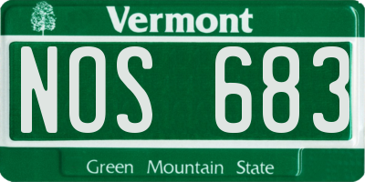 VT license plate NOS683