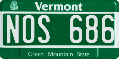 VT license plate NOS686