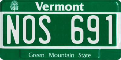VT license plate NOS691