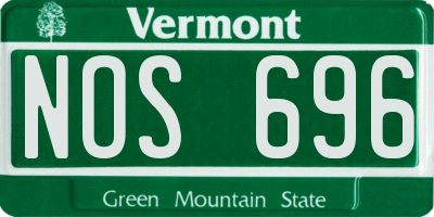 VT license plate NOS696