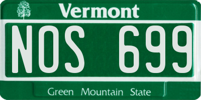 VT license plate NOS699