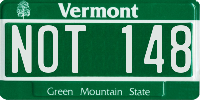 VT license plate NOT148