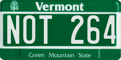 VT license plate NOT264