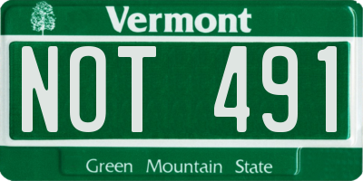 VT license plate NOT491