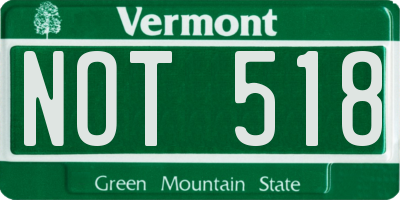 VT license plate NOT518