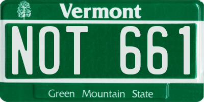 VT license plate NOT661