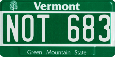 VT license plate NOT683