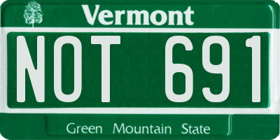 VT license plate NOT691