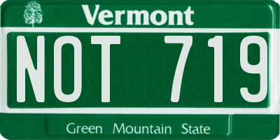 VT license plate NOT719