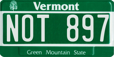VT license plate NOT897