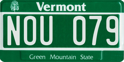 VT license plate NOU079